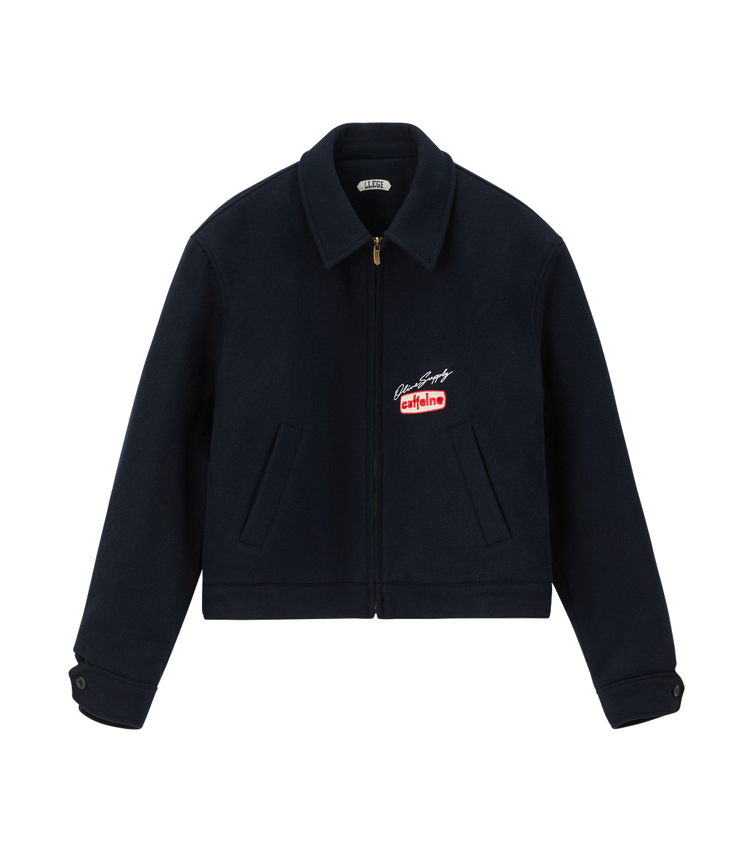 Llege - Patch Detail Quilted Wool Jacket (Navy) product image 1 | TRAB K-Fashion Australia