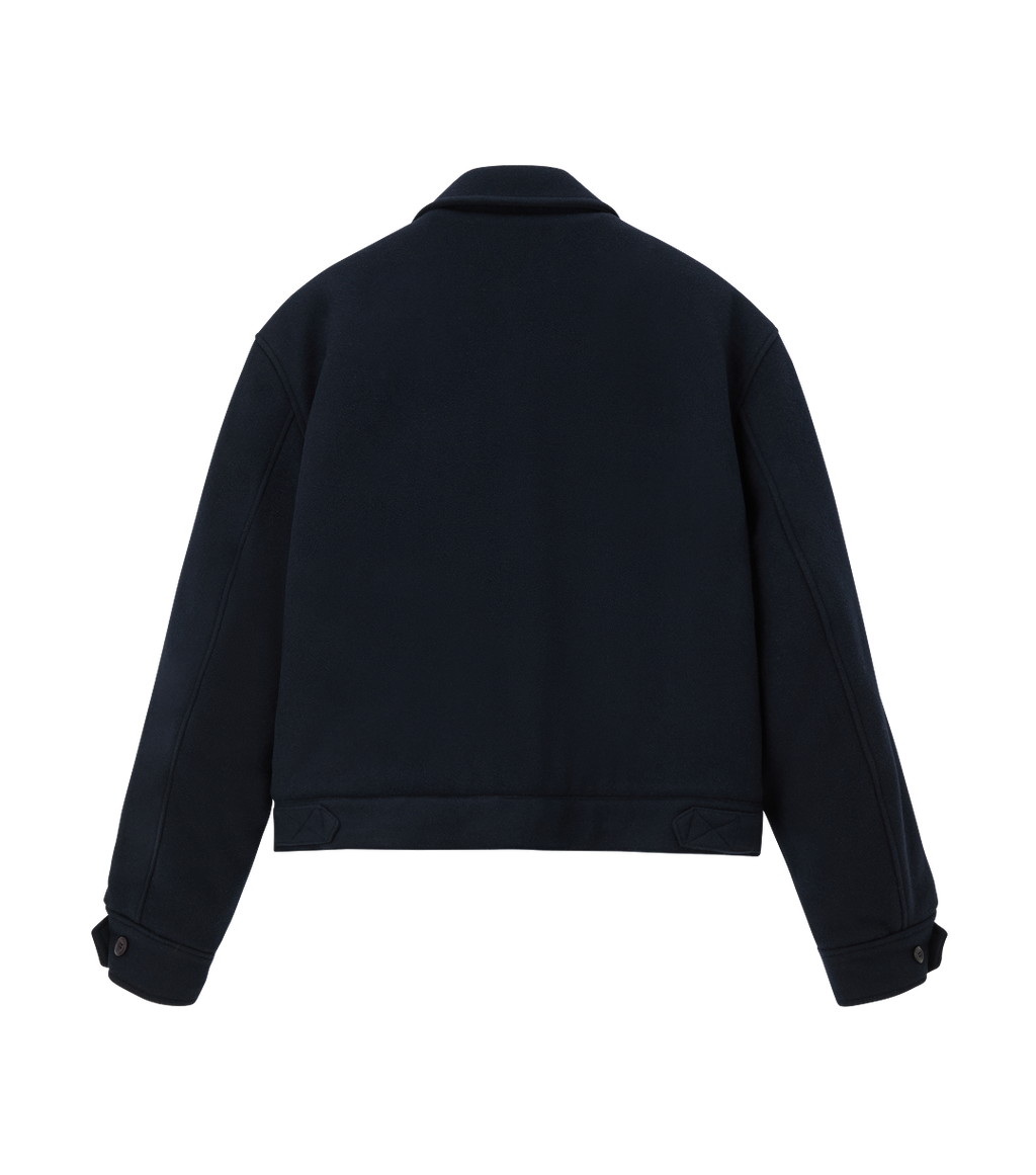 Llege - Patch Detail Quilted Wool Jacket (Navy) product image 2 | TRAB K-Fashion Australia