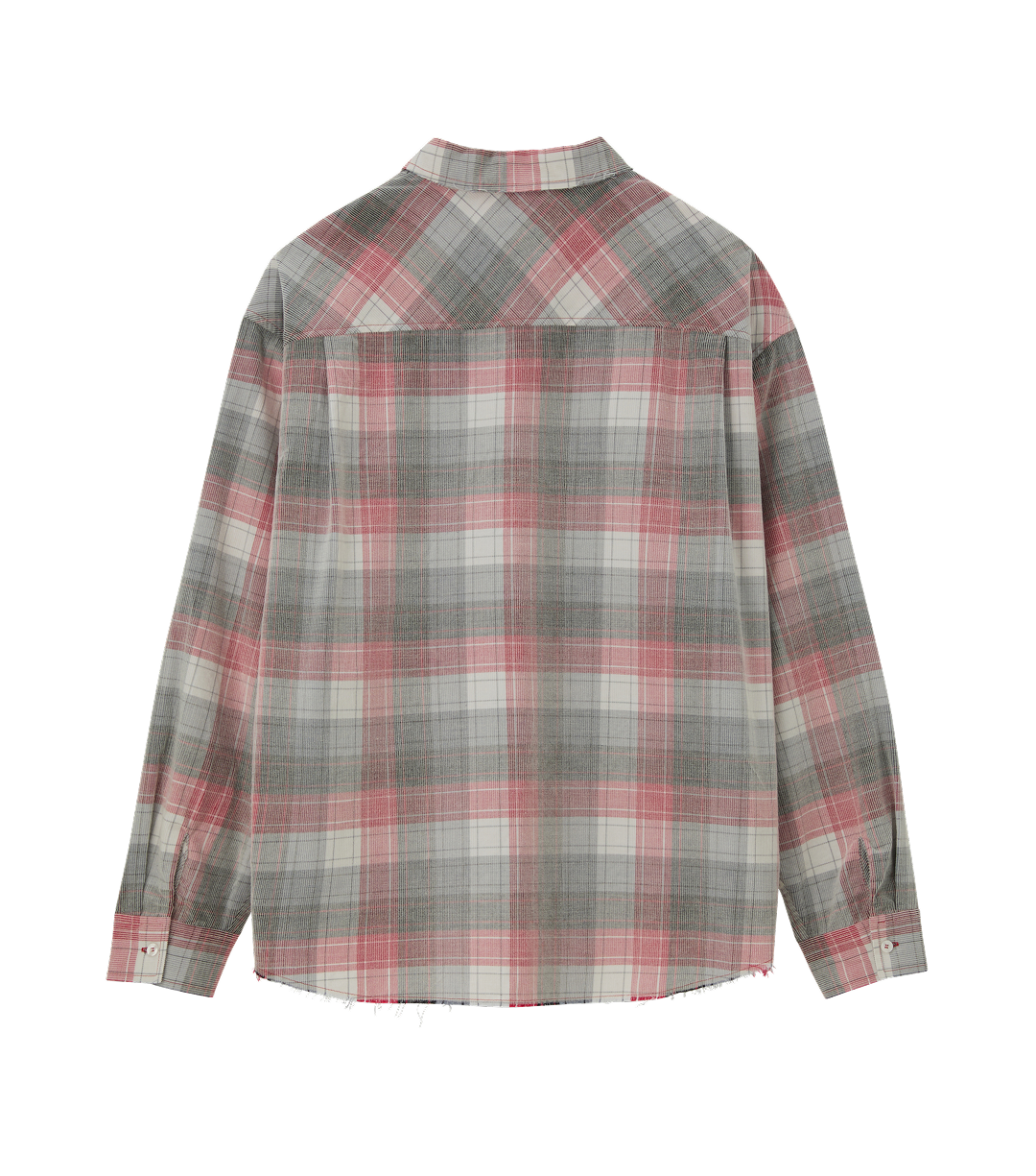 Llege - Oversized Faded Check Shirt (Pink) product image 2 | TRAB K-Fashion Australia