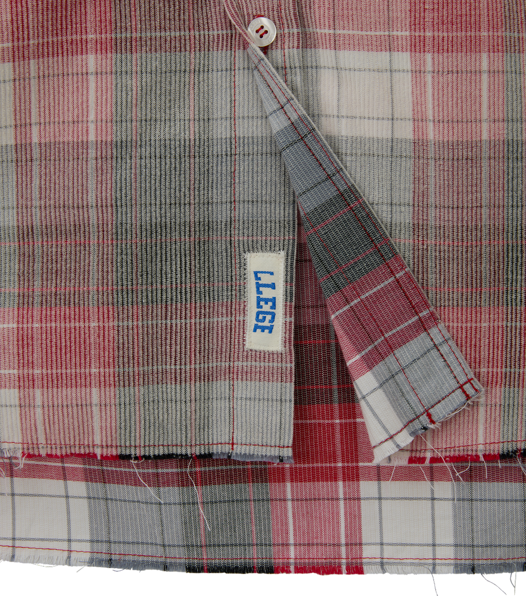 Llege - Oversized Faded Check Shirt (Pink) product image 4 | TRAB K-Fashion Australia