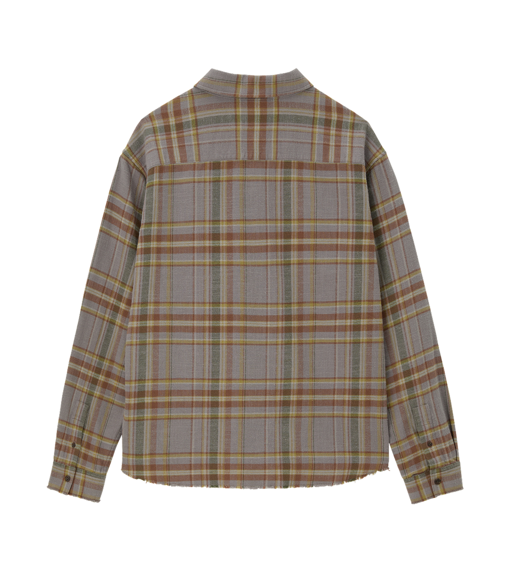Llege - Oversized Flannel Shirt (Grey) product image 2 | TRAB K-Fashion Australia