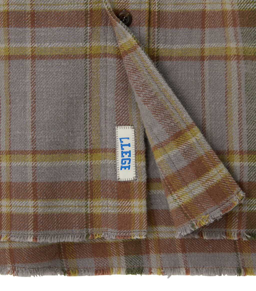 Llege - Oversized Flannel Shirt (Grey) product image 4 | TRAB K-Fashion Australia