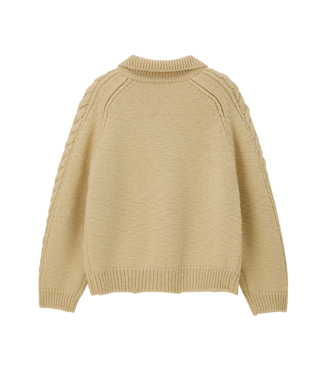Llege - Cube Detail Cable Knit Jumper (Beige) product image 2 | TRAB K-Fashion Australia