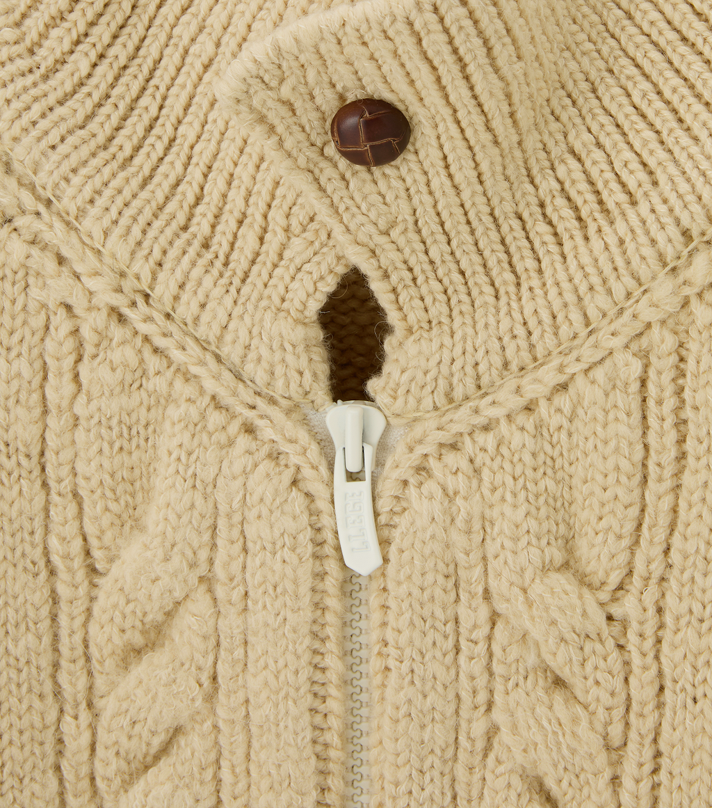 Llege - Cube Detail Cable Knit Jumper (Beige) product image 4 | TRAB K-Fashion Australia