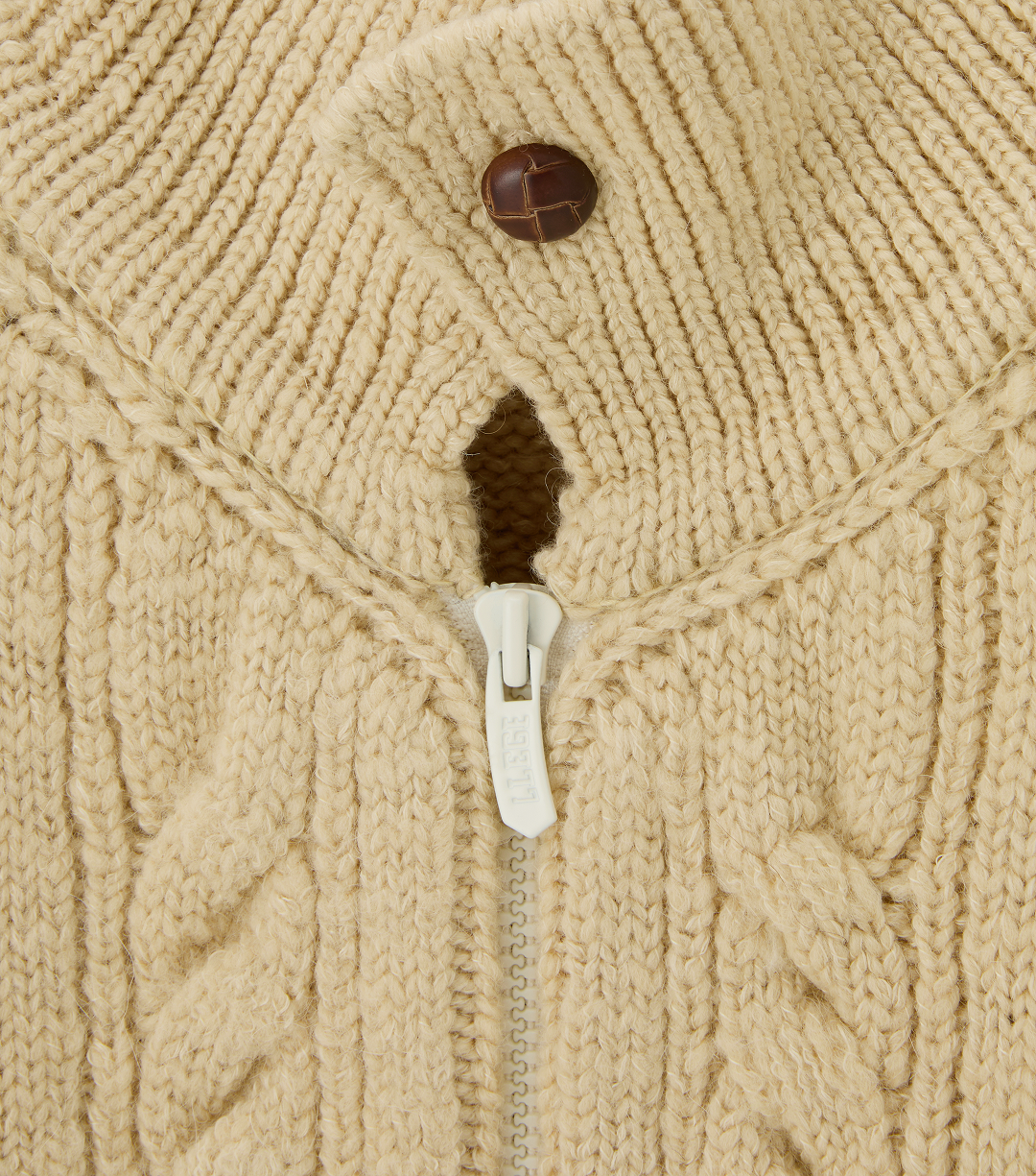 Llege - Cube Detail Cable Knit Jumper (Beige) product image 4 | TRAB K-Fashion Australia