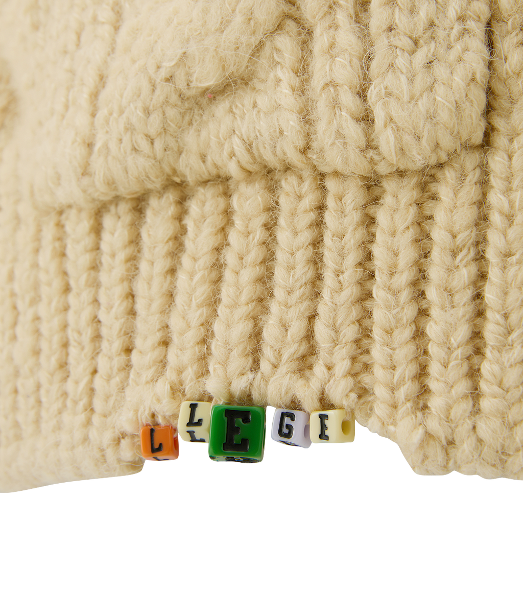 Llege - Cube Detail Cable Knit Jumper (Beige) product image 5 | TRAB K-Fashion Australia