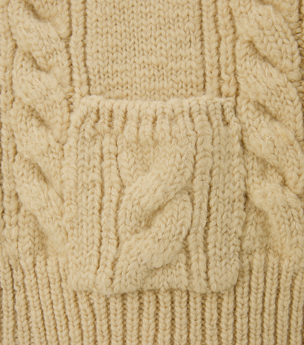Llege - Cube Detail Cable Knit Jumper (Beige) product image 6 | TRAB K-Fashion Australia