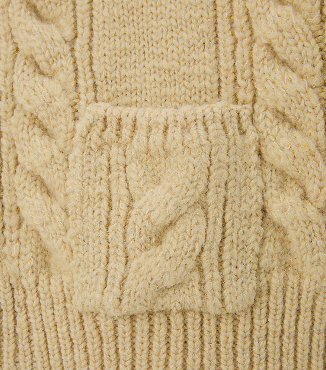 Llege - Cube Detail Cable Knit Jumper (Beige) product image 6 | TRAB K-Fashion Australia