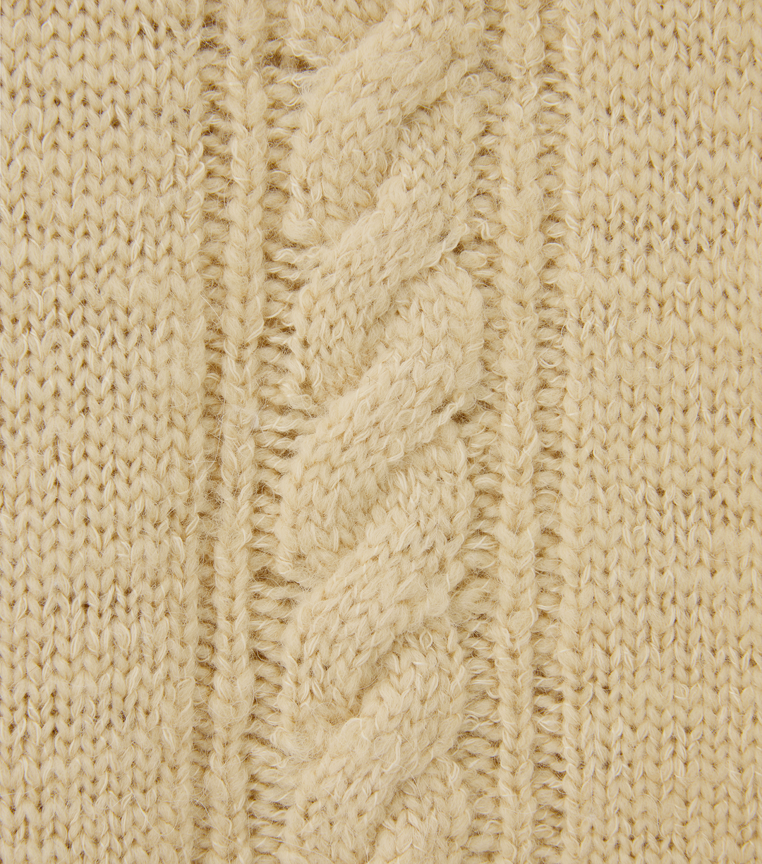 Llege - Cube Detail Cable V-Neck Sweater (Beige) product image 5 | TRAB K-Fashion Australia