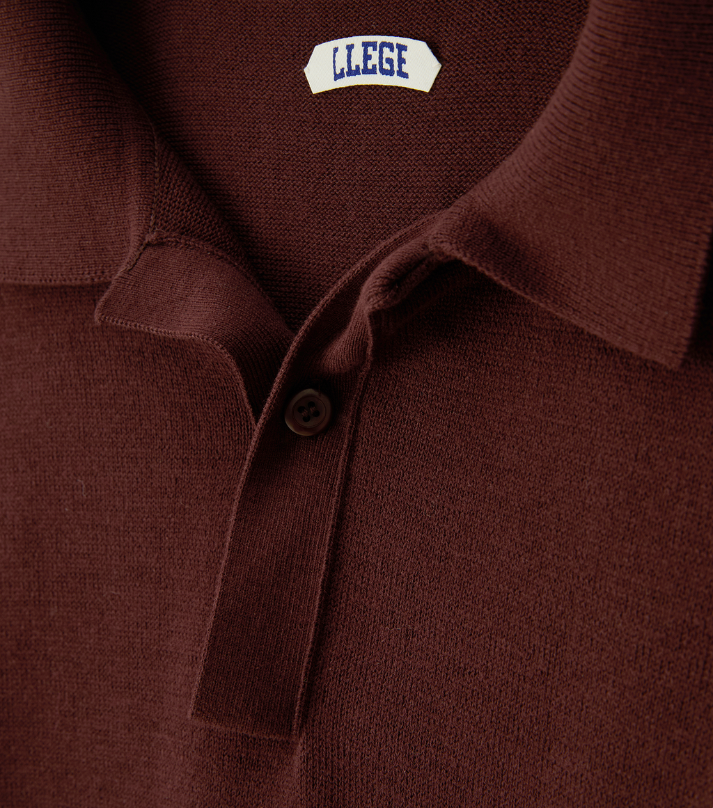 Llege - Oversized Cube Detail Polo Knit (Brown) product image 3 | TRAB K-Fashion Australia