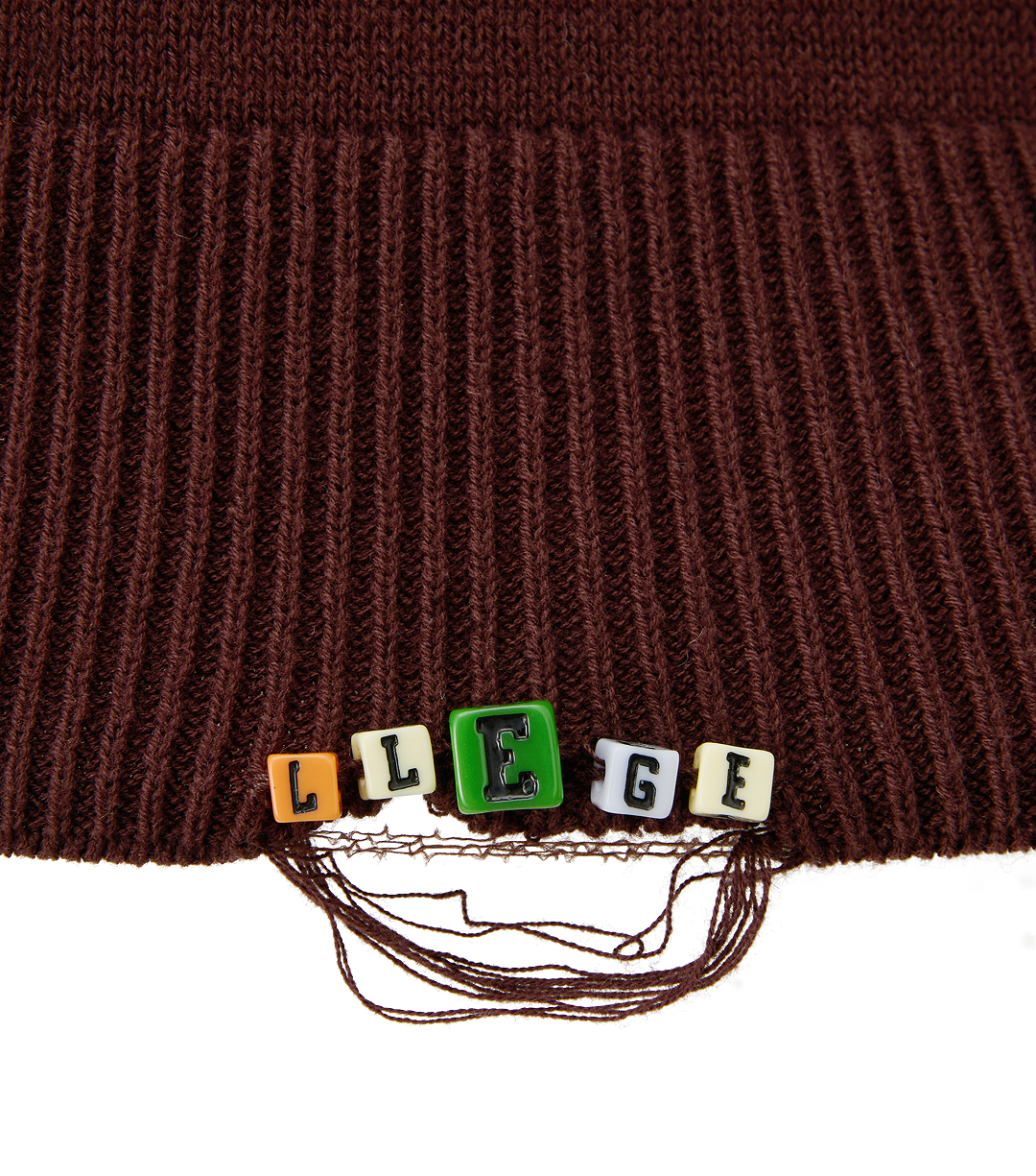 Llege - Oversized Cube Detail Polo Knit (Brown) product image 4 | TRAB K-Fashion Australia