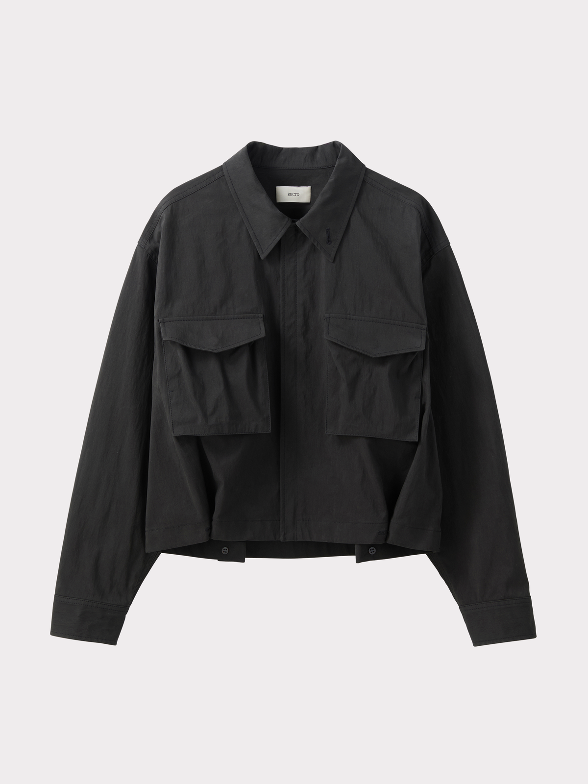 Recto - Pocket Detail Crop Jacket (Black) product image 1 | TRAB K-Fashion Australia