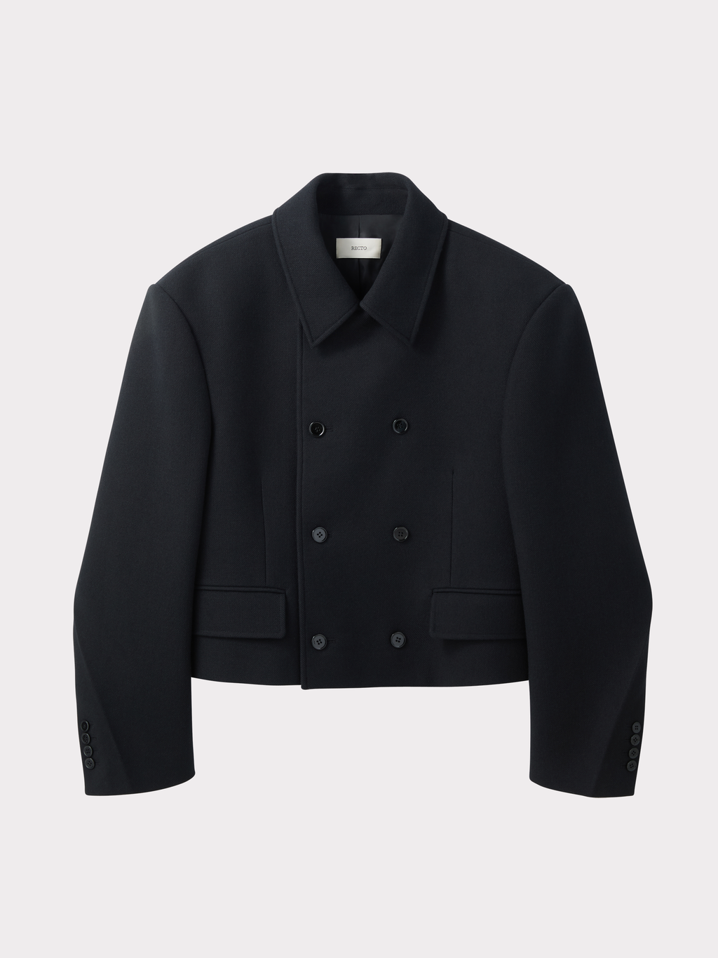 Recto - Double Breasted Short Coat (Black) product image 3 | TRAB K-Fashion Australia