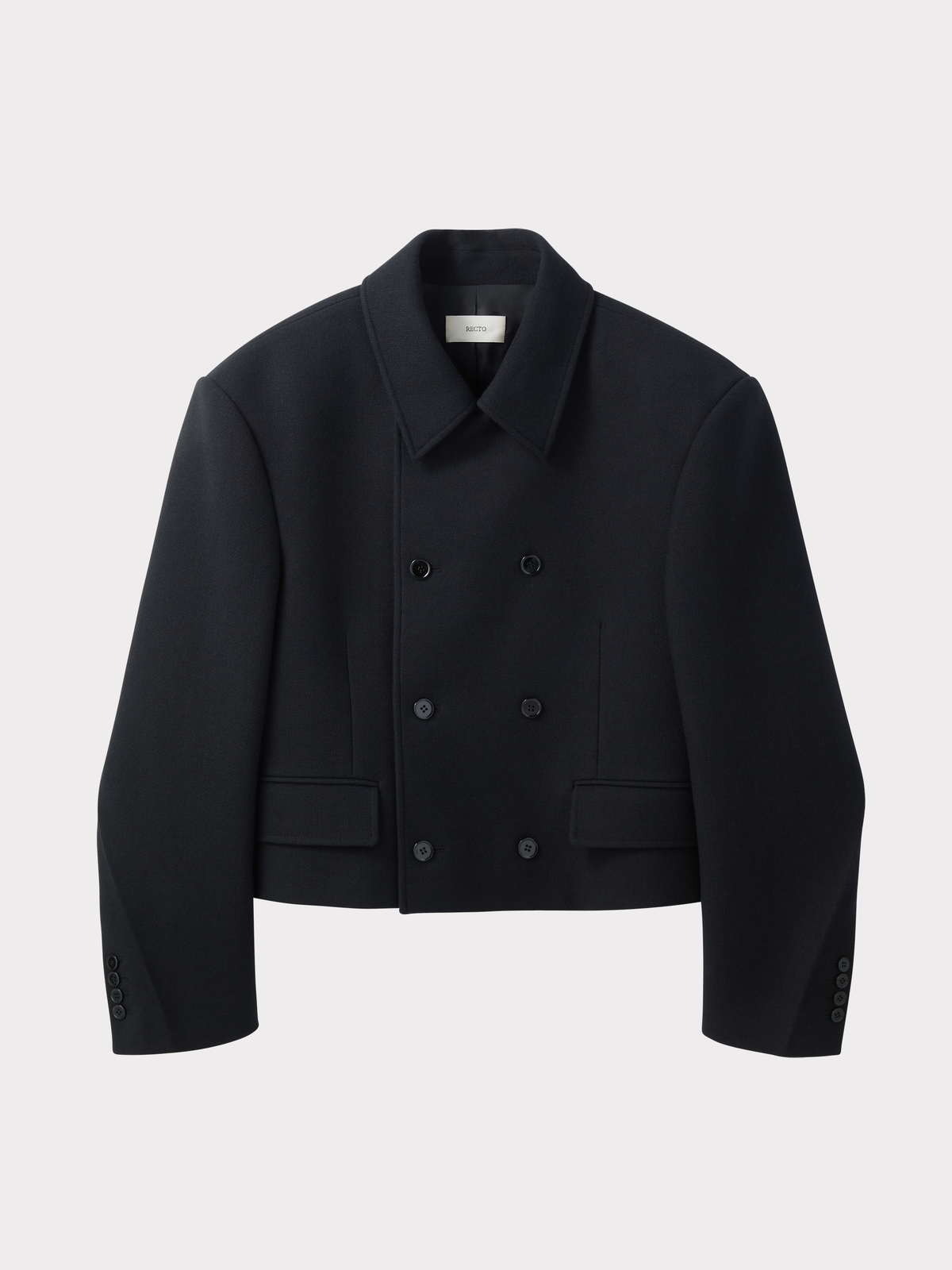 Recto - Double Breasted Short Coat (Black) product image 3 | TRAB K-Fashion Australia