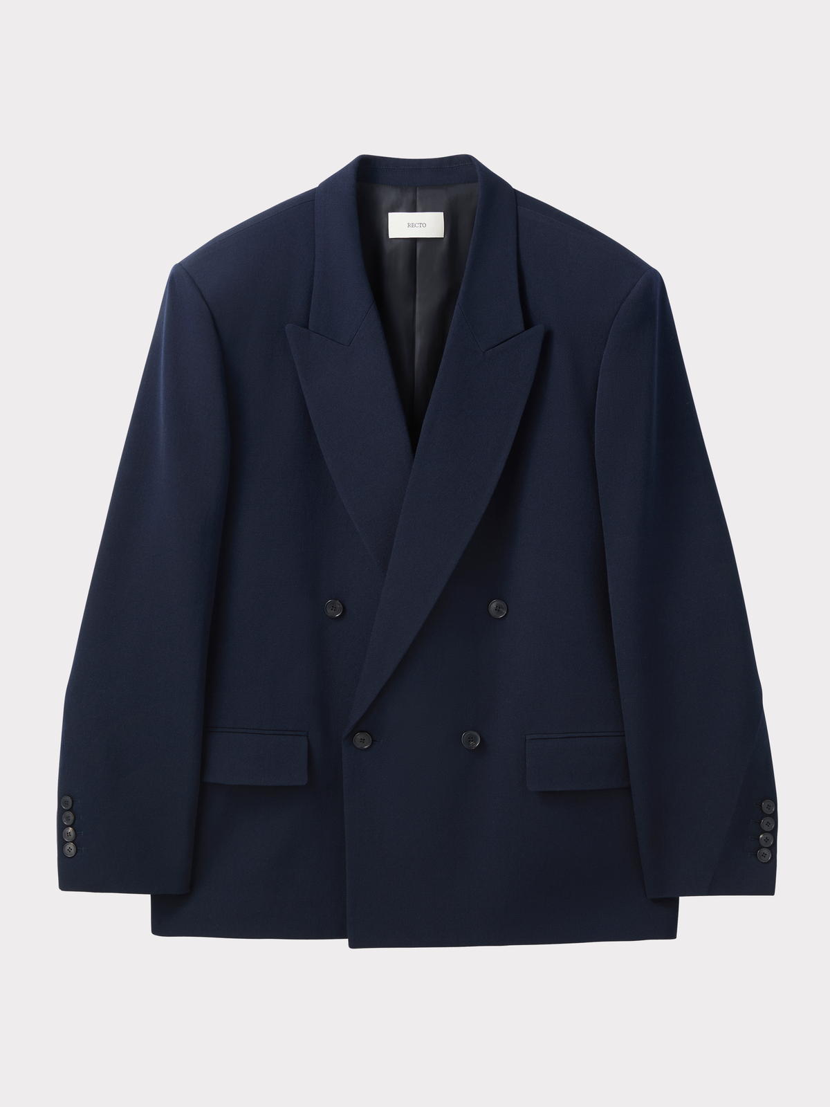 Recto - Classic Double Breasted Suit Jacket (Dark Navy) product image 4 | TRAB K-Fashion Australia