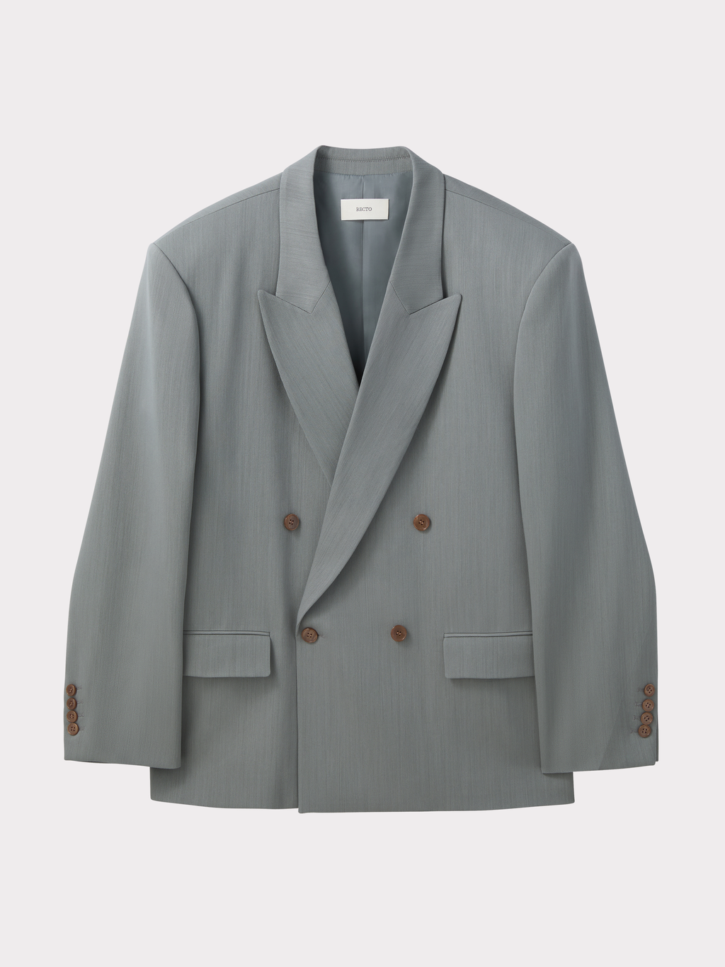 Recto - Classic Double Breasted Suit Jacket (Cool Grey) product image 4 | TRAB K-Fashion Australia