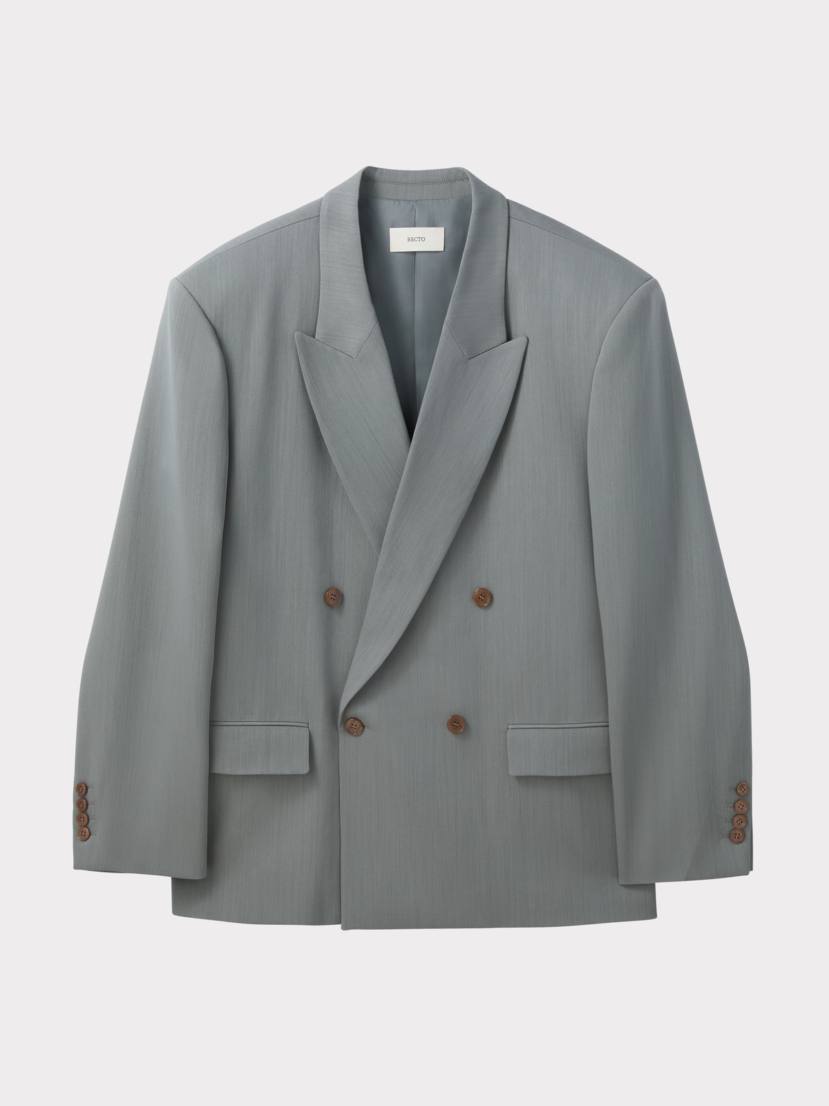 Recto - Classic Double Breasted Suit Jacket (Cool Grey) product image 4 | TRAB K-Fashion Australia