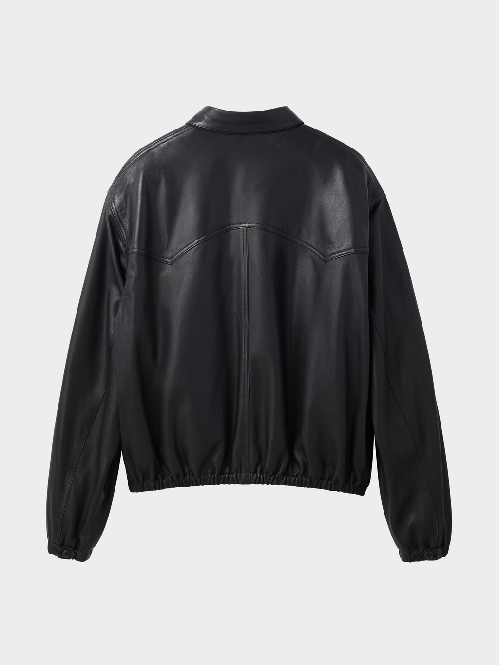 Recto - Signature Harrington Leather Jumper (Black) product image 4 | TRAB K-Fashion Australia