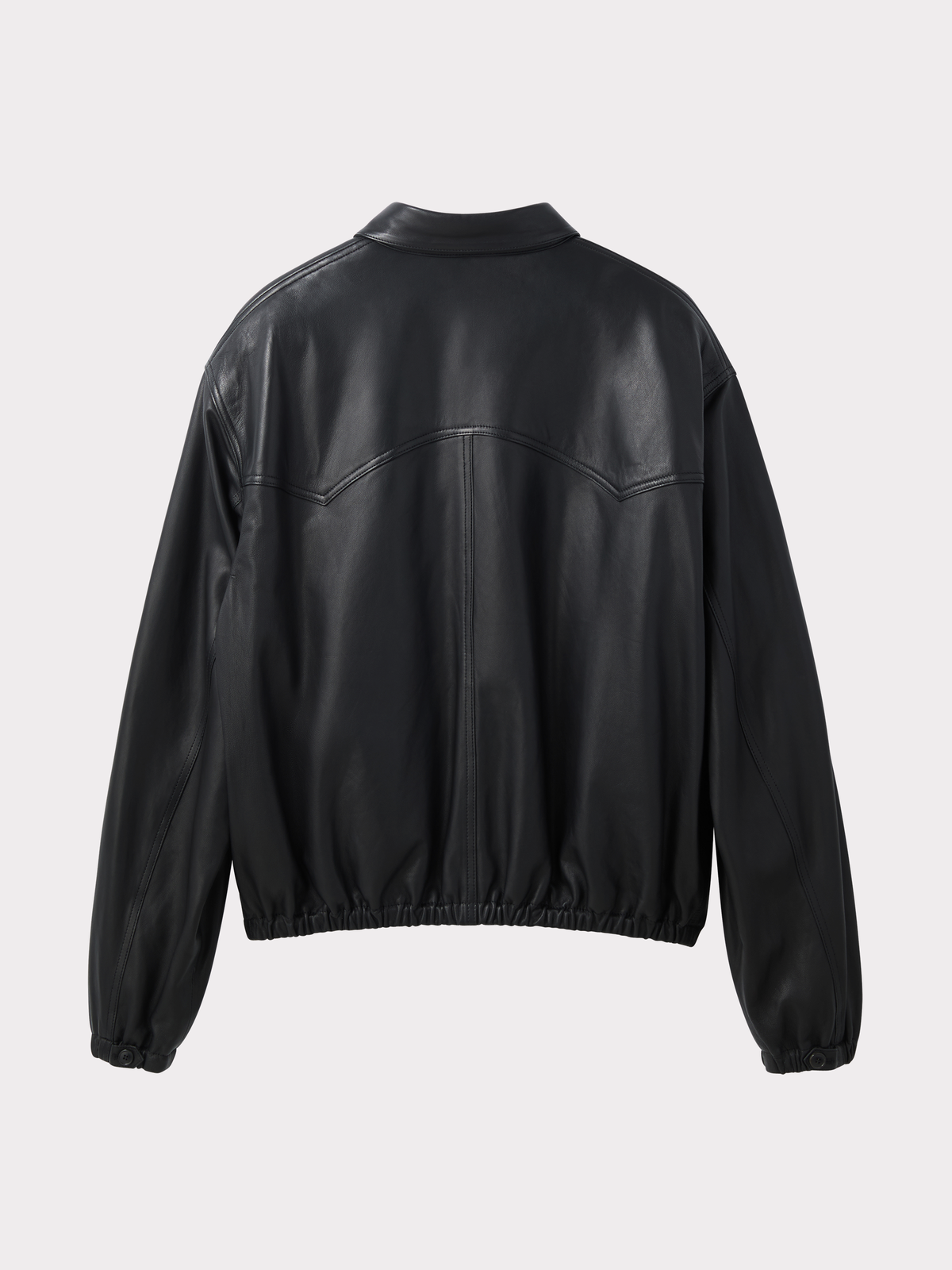 Recto - Signature Harrington Leather Jumper (Black) product image 4 | TRAB K-Fashion Australia