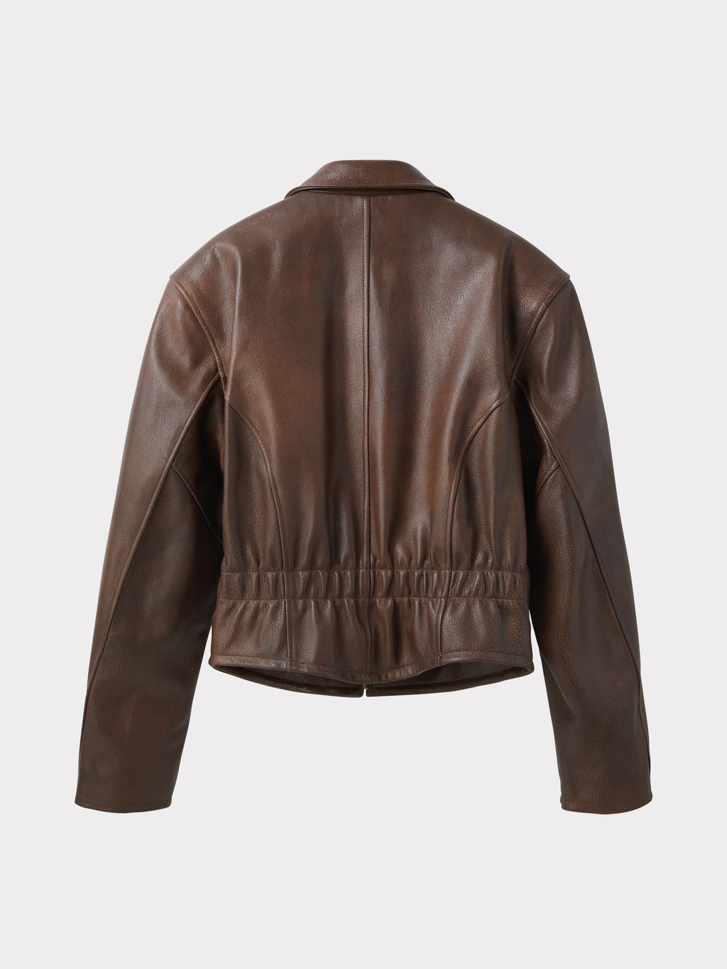 Recto - Zip Detail Leather Jumper (Vintage Brown) product image 5 | TRAB K-Fashion Australia