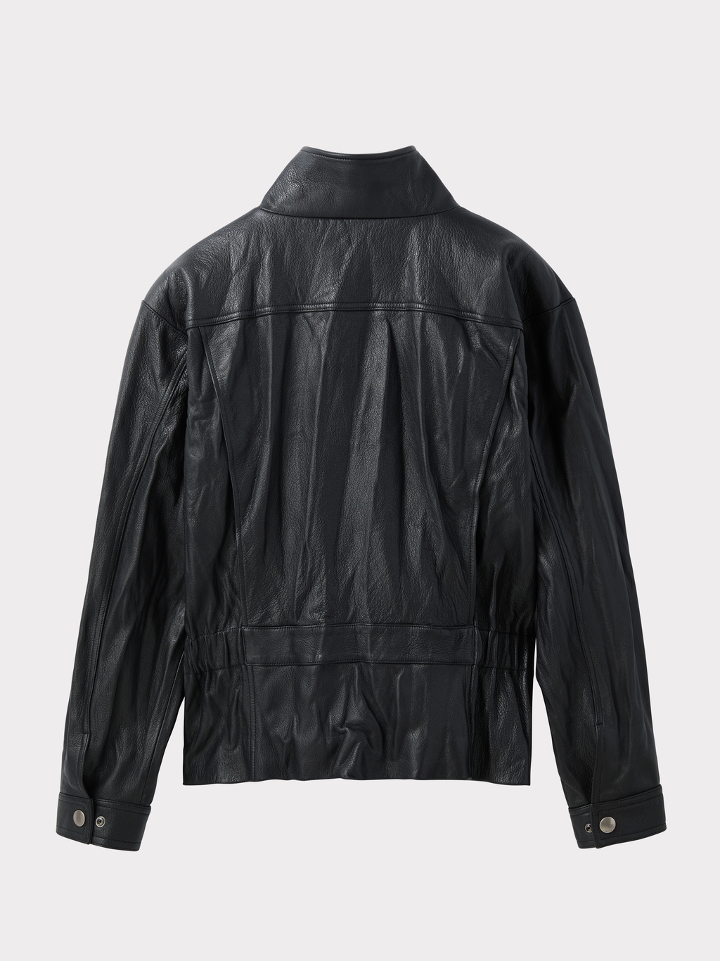 Recto - High Neck Belted Leather Jumper (Black) product image 5 | TRAB K-Fashion Australia