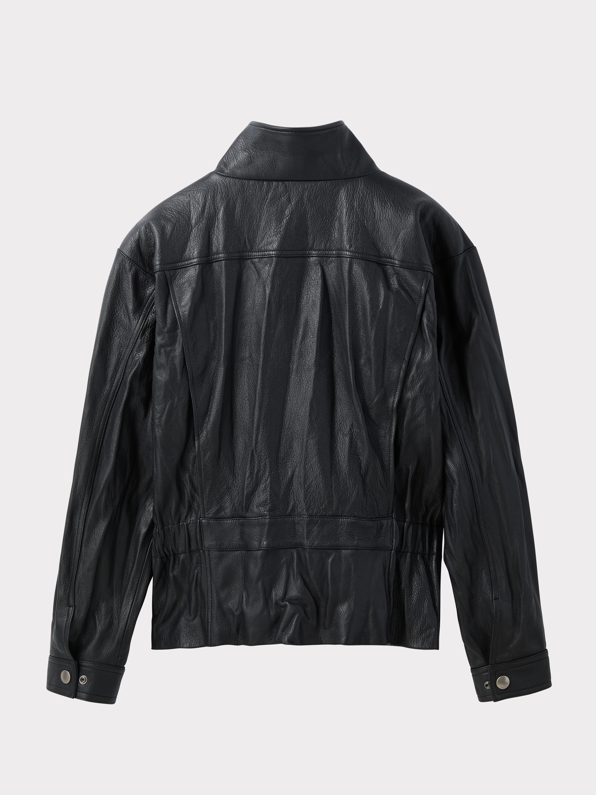 Recto - High Neck Belted Leather Jumper (Black) product image 5 | TRAB K-Fashion Australia