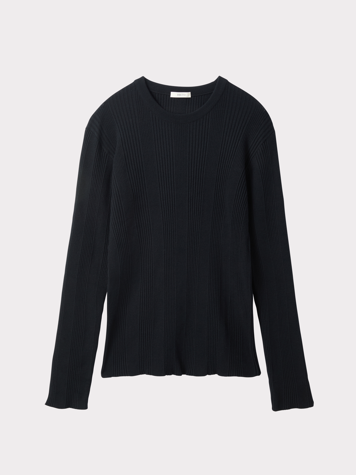 Recto - Ribbed Knit Top (Black) product image 1 | TRAB K-Fashion Australia