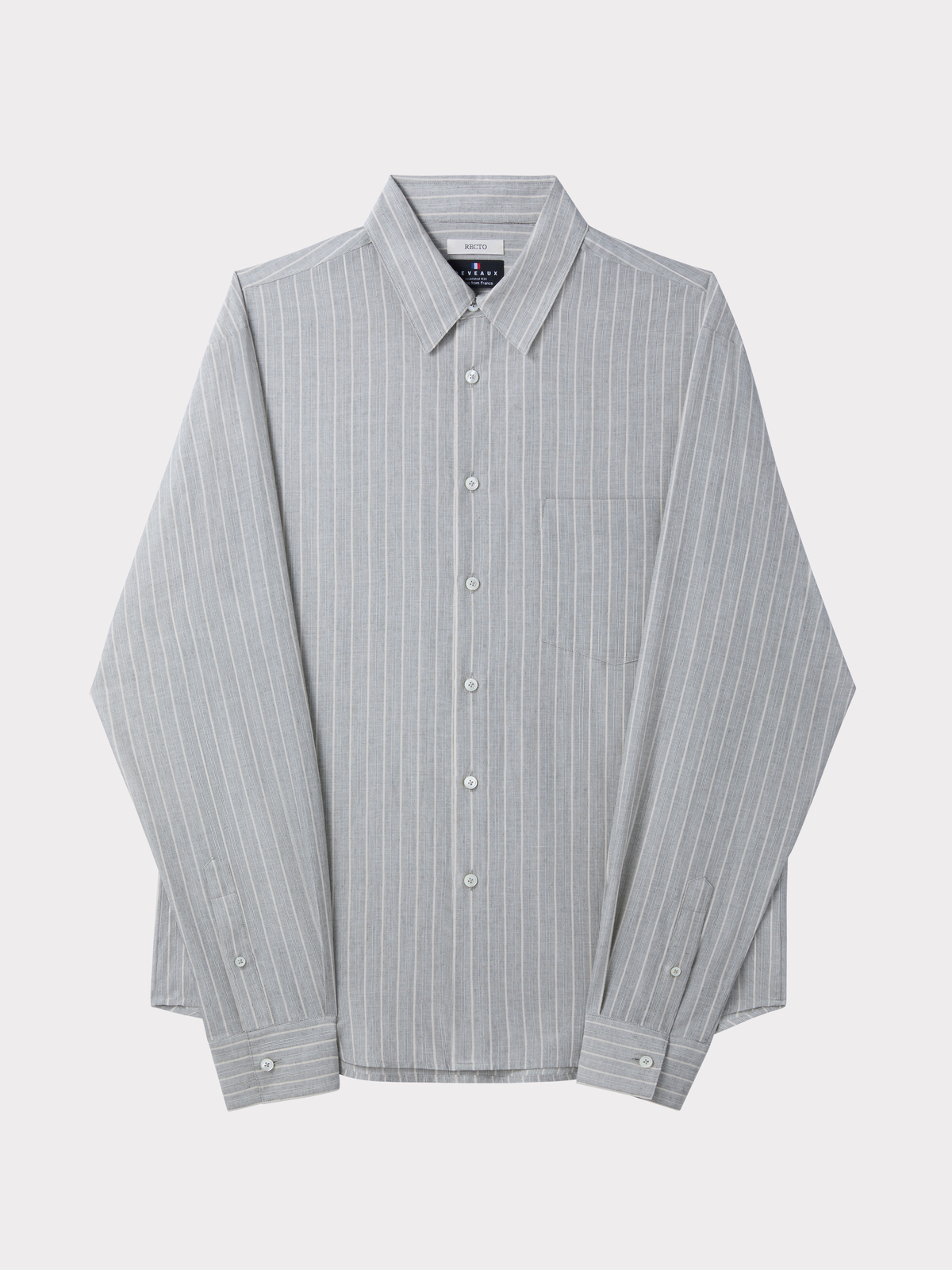 Recto - Cassel Stripe Shirt (Stone Grey) product image 2 | TRAB K-Fashion Australia