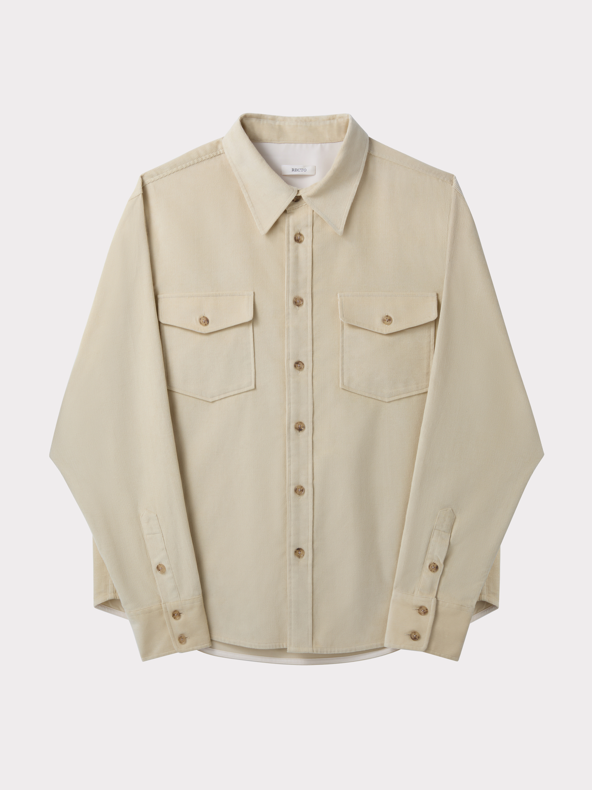 Recto - Corduroy Pocket Shirt (Light Beige) product image 3 | TRAB K-Fashion Australia