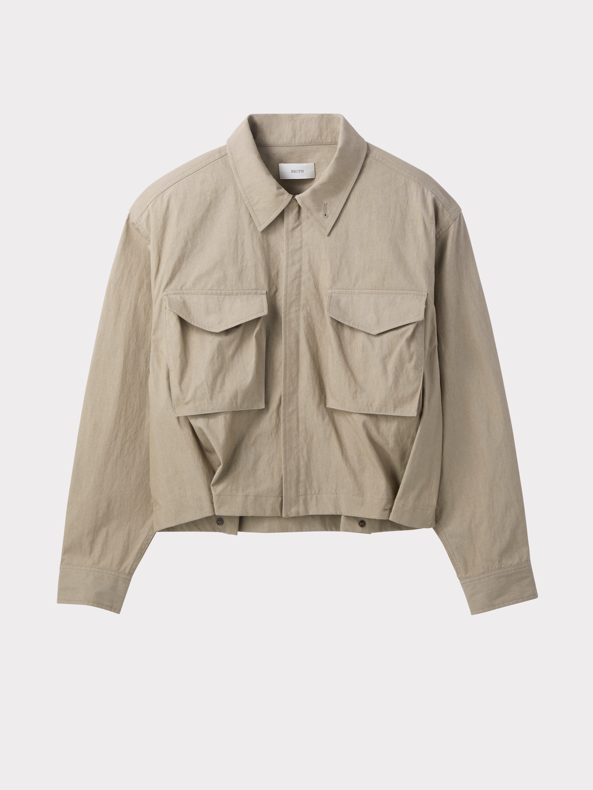 Recto - Pocket Detail Crop Jacket (Sepia Beige) product image 4 | TRAB K-Fashion Australia