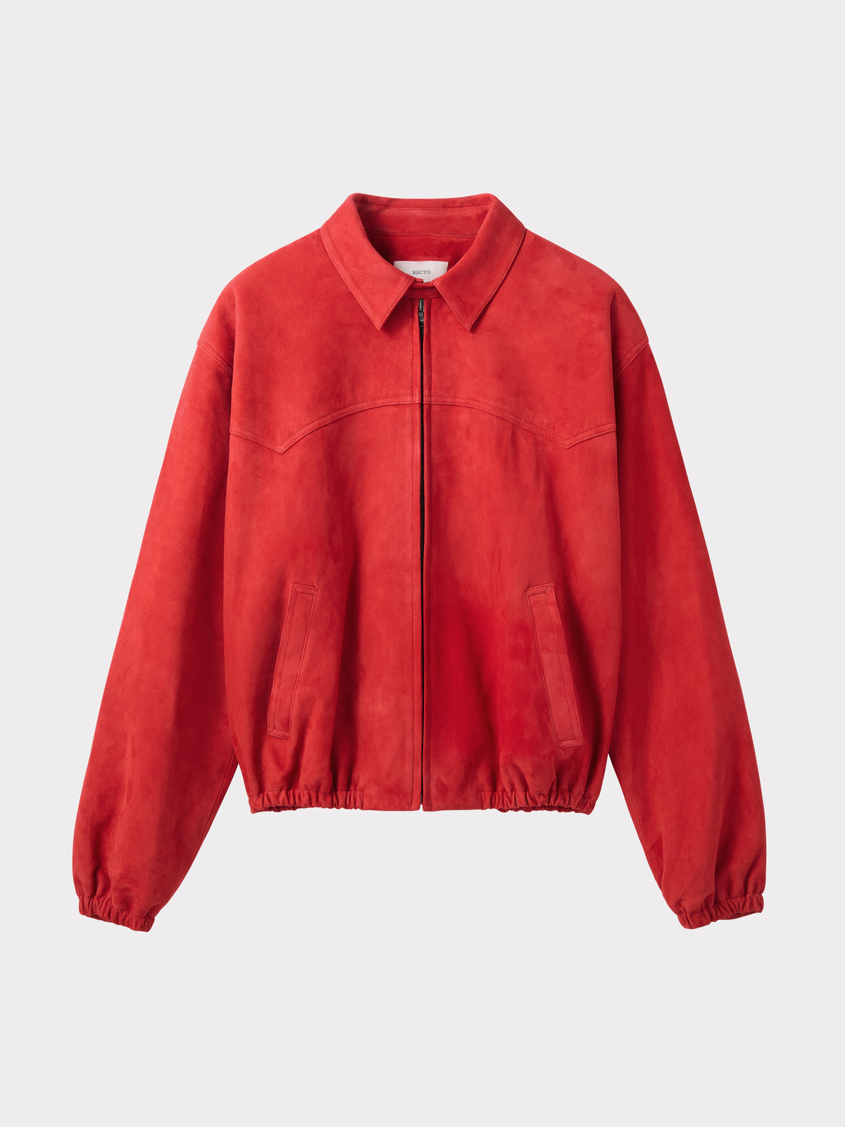 Recto - Suede Harrington Jumper (Scarlet Red) product image 4 | TRAB K-Fashion Australia