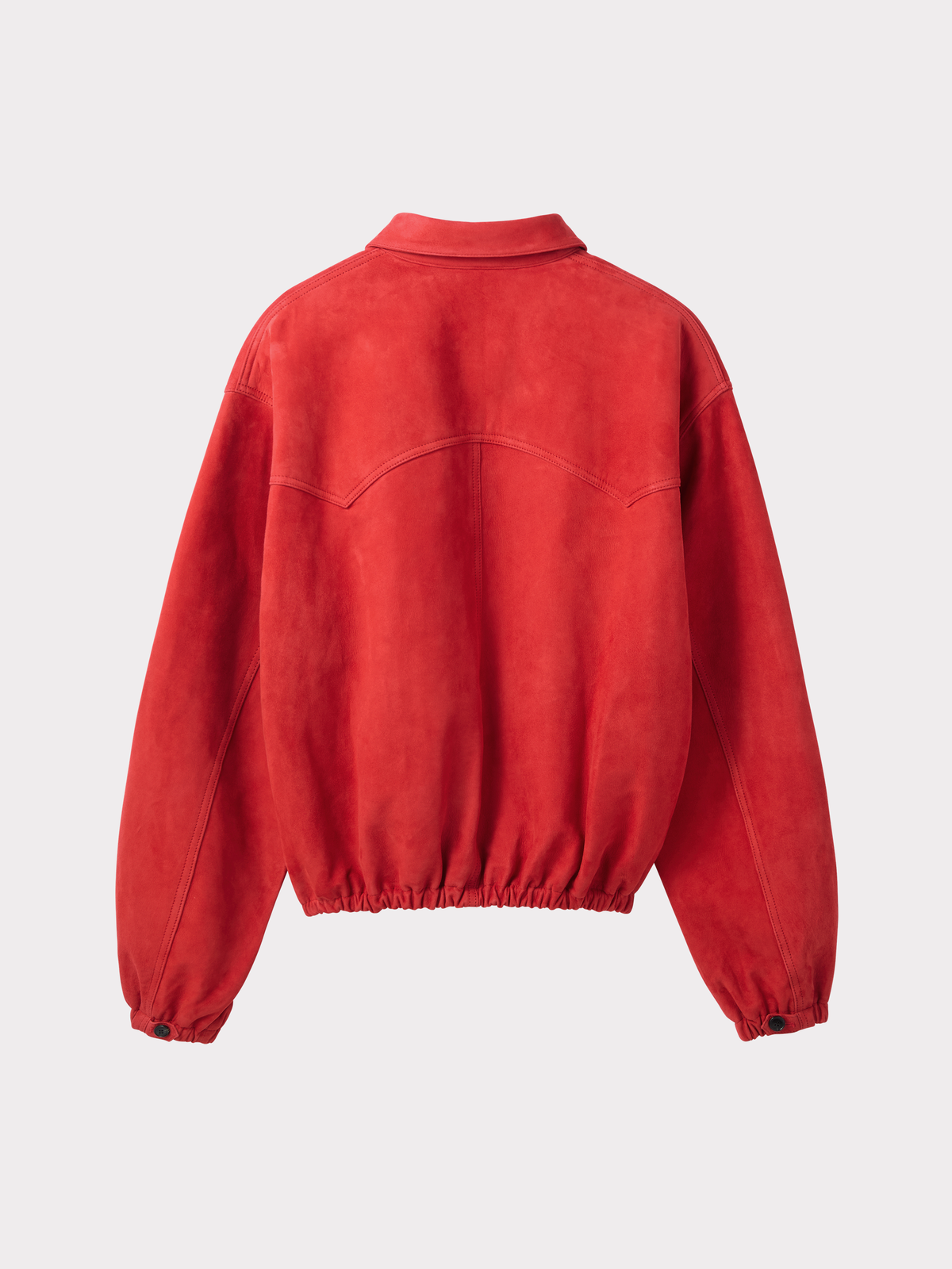 Recto - Suede Harrington Jumper (Scarlet Red) product image 5 | TRAB K-Fashion Australia