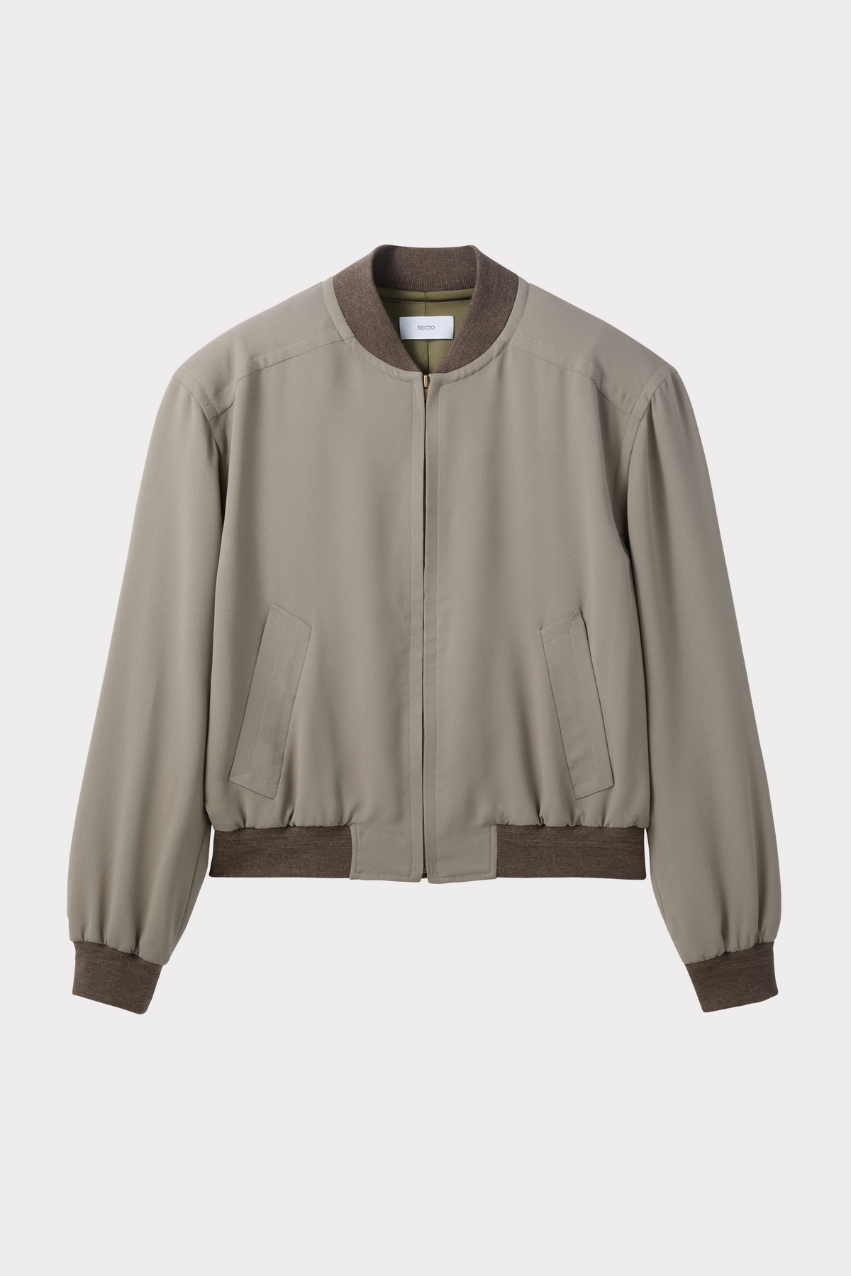 Recto - Wide Shoulder Fluid Jumper (Greyish Khaki) product image 2 | TRAB K-Fashion Australia