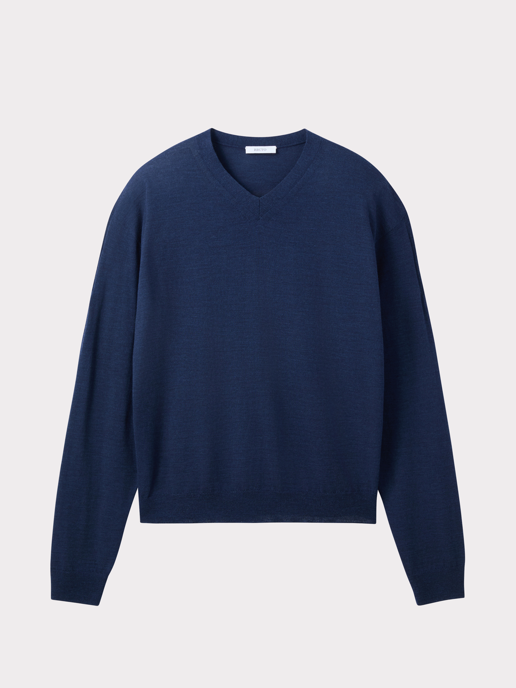 Recto - Wool V-Neck Knit Top (Indigo Navy) product image 3 | TRAB K-Fashion Australia