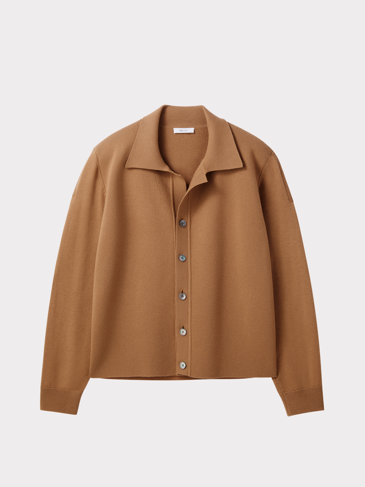 Recto - Open Collar Knit Cardigan (Camel Beige) product image 1 | TRAB K-Fashion Australia