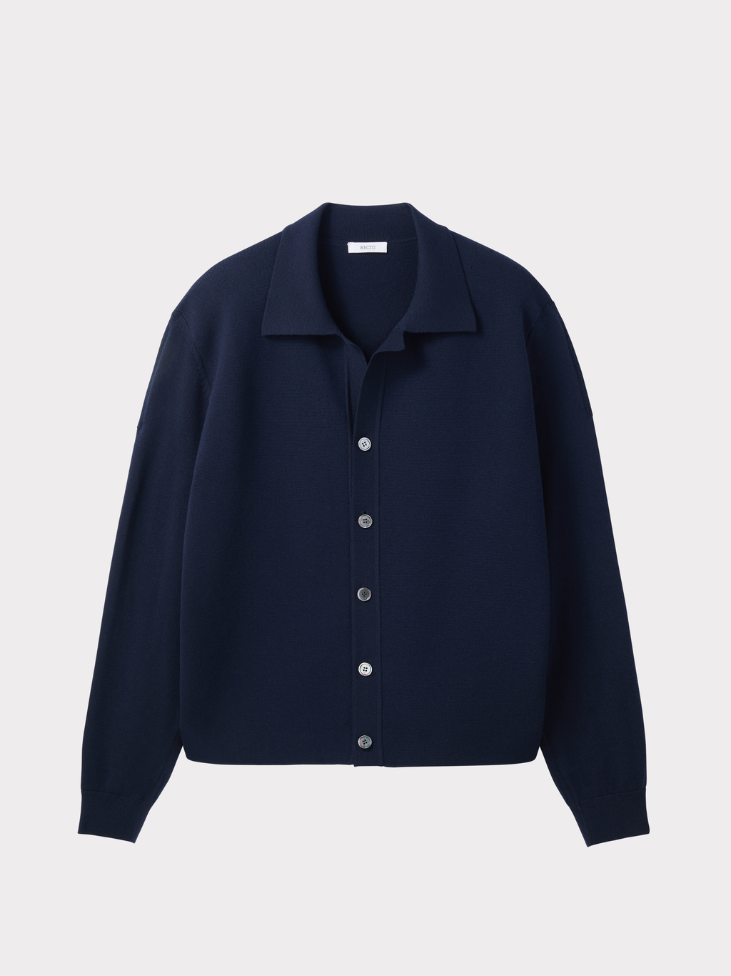 Recto - Open Collar Knit Cardigan (Dark Navy) product image 3 | TRAB K-Fashion Australia