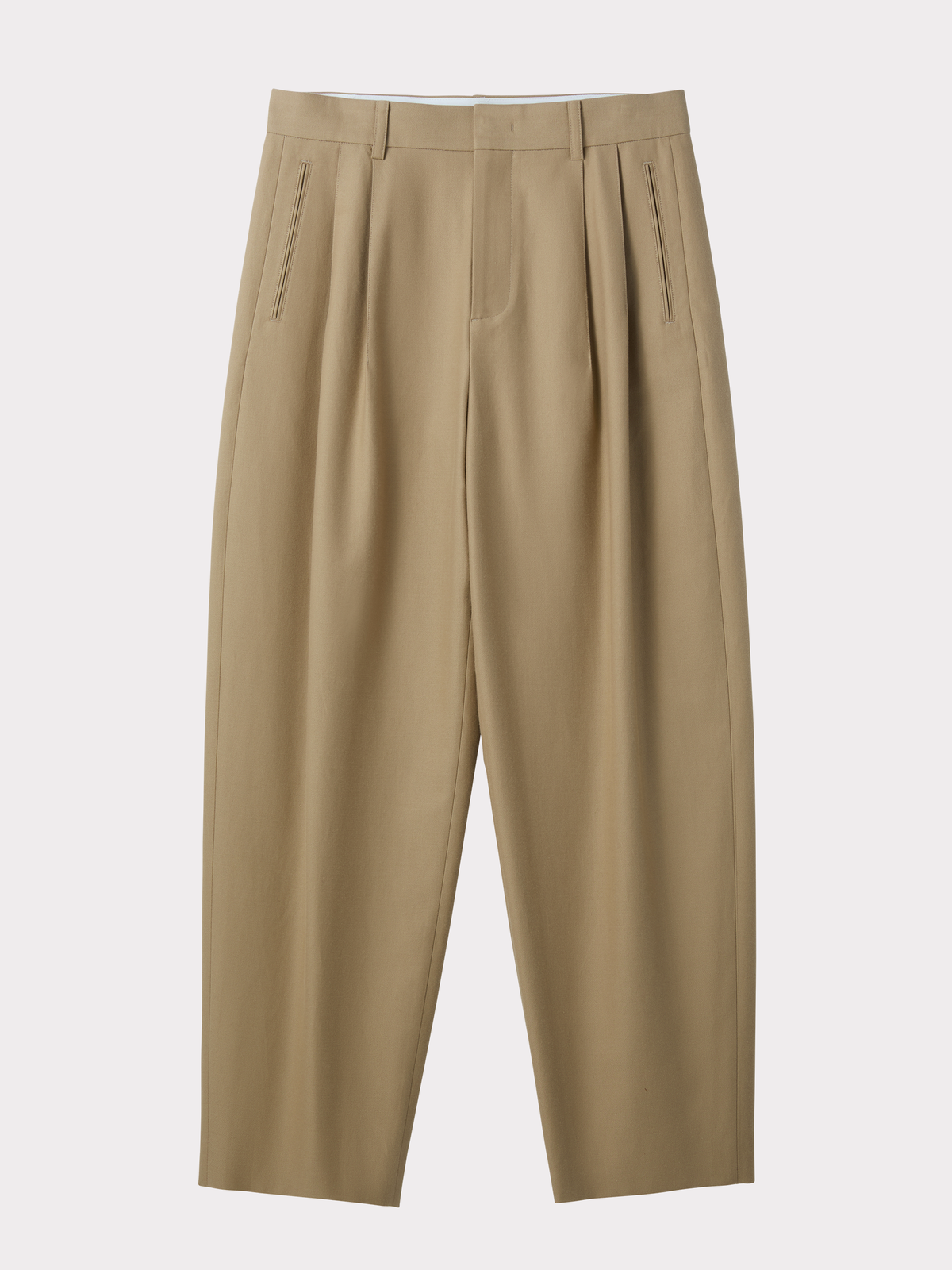 Recto - Wool Blend Tuck Pants (Beige) product image 2 | TRAB K-Fashion Australia