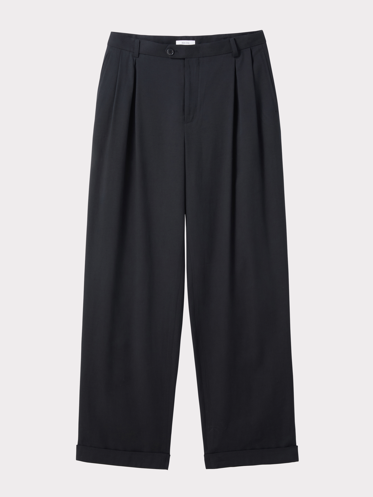 Recto - Tuck Detail Turn-Up Pants (Black) product image 1 | TRAB K-Fashion Australia