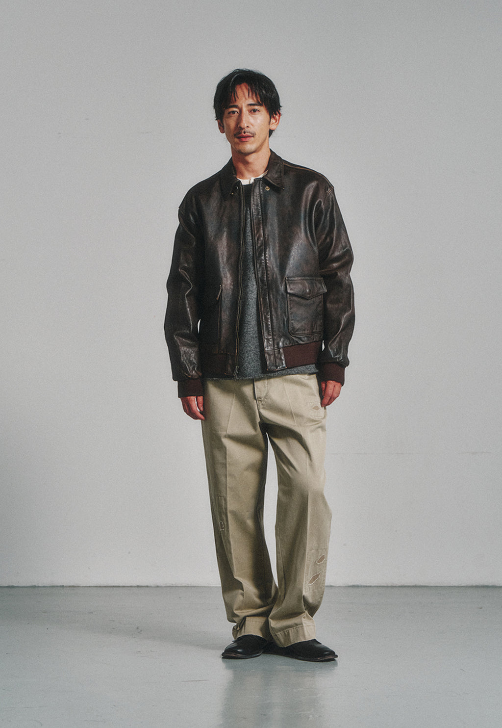 Art if acts - Washed Goat Leather A2 Jacket (Brown) product image 2 | TRAB K-Fashion Australia