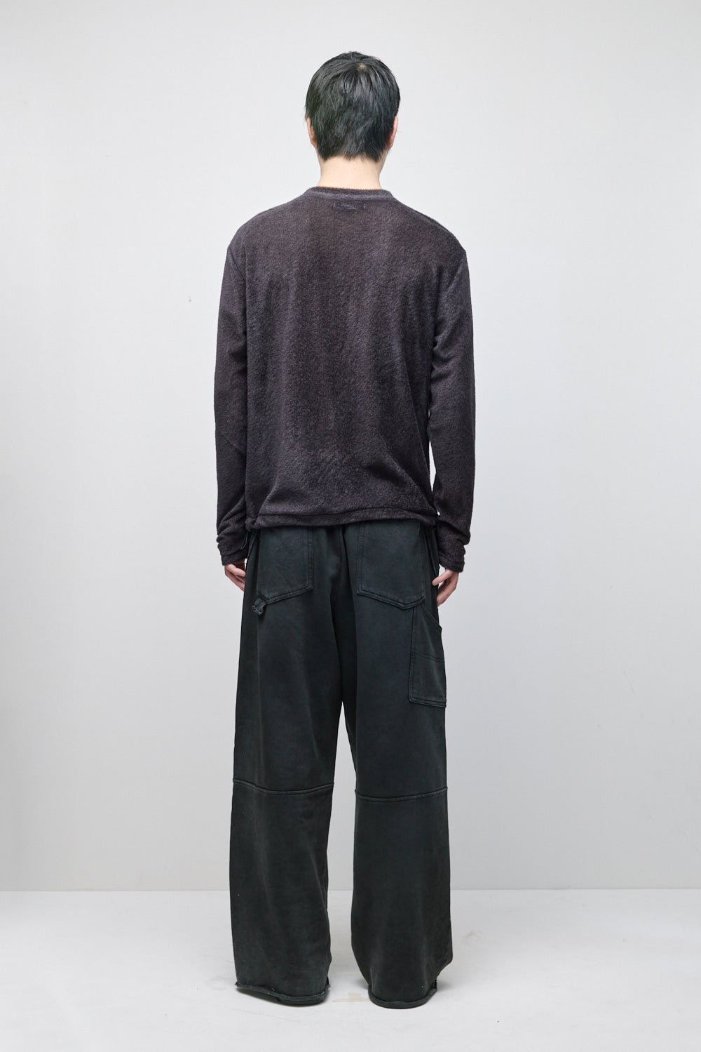 Hatchingroom - Fuzzy Mesh Tee (Charcoal) product image 10 | TRAB K-Fashion Australia