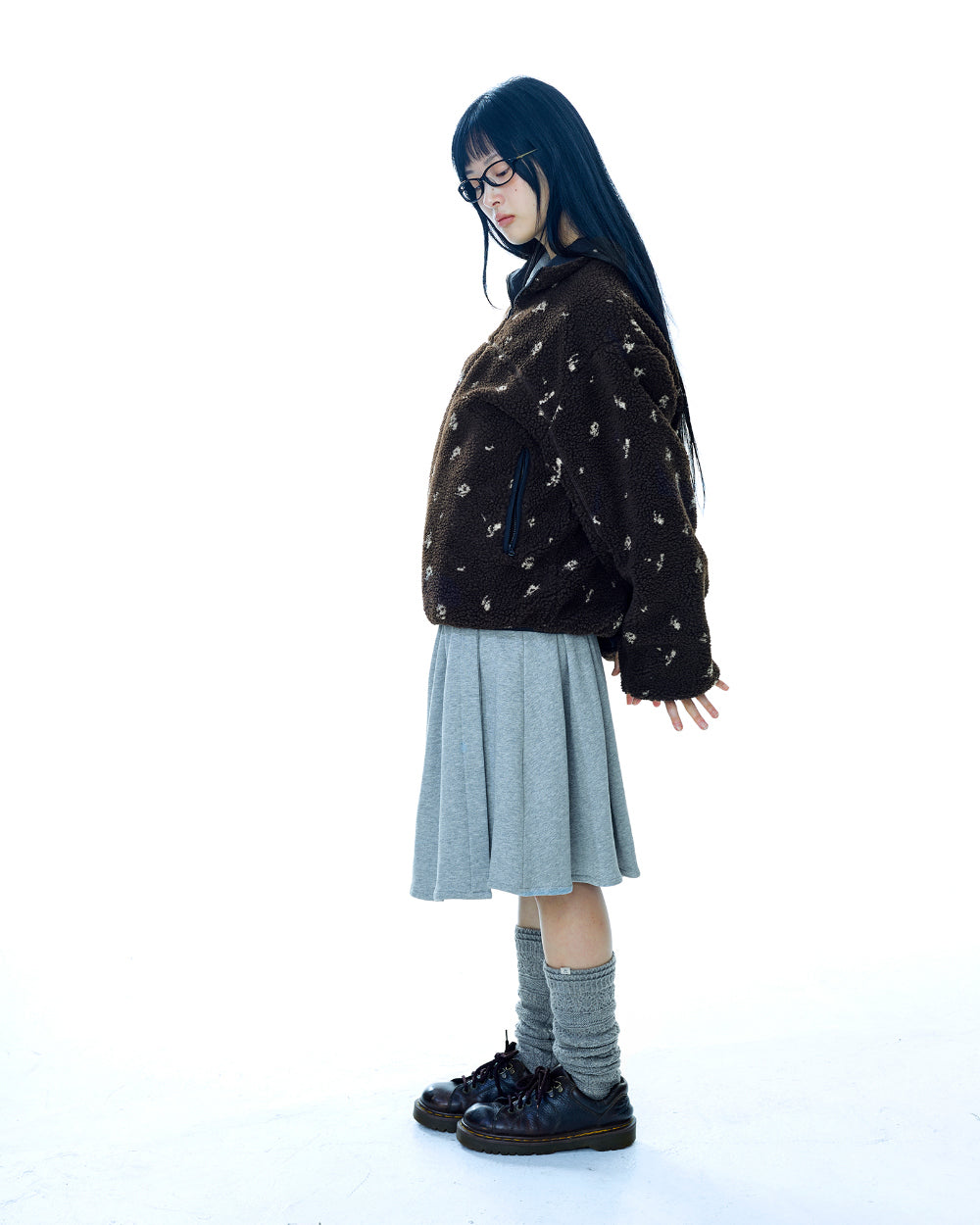 Coyseio - Petal Reversible Fleece Jacket (Brown) product image 12 | TRAB K-Fashion Australia