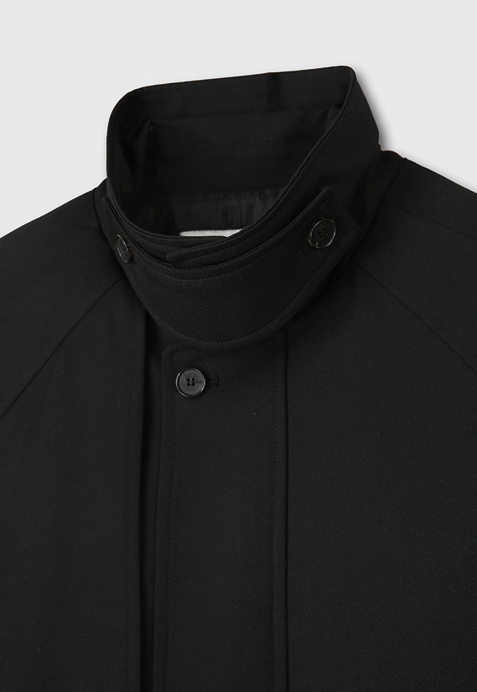 Tonywack - Hard Twist Wool Twill Gun Flap Blouson Jacket (Black) product image 12 | TRAB K-Fashion Australia