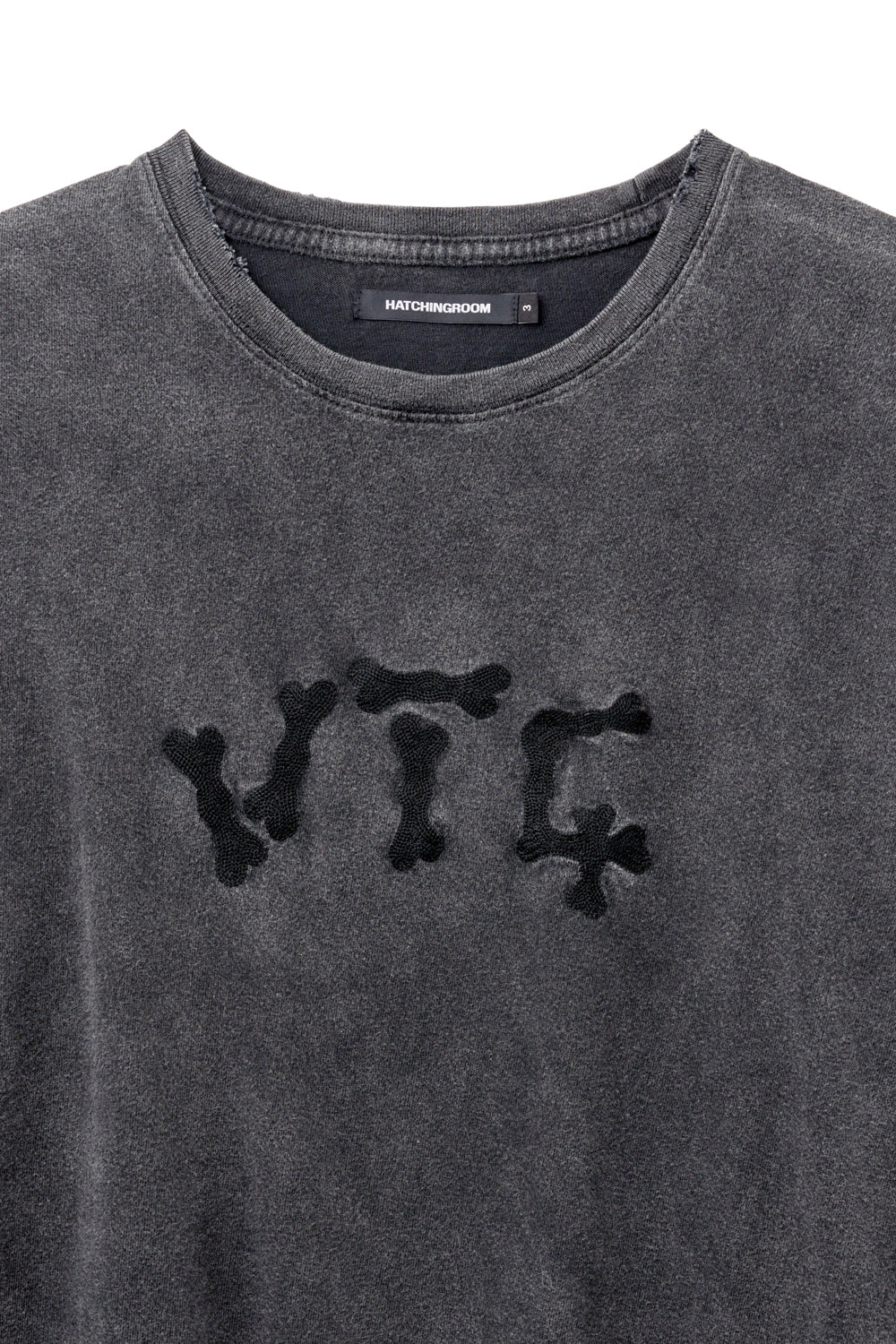 Hatchingroom - VTG Embroidery Tee (Black) product image 3 | TRAB K-Fashion Australia