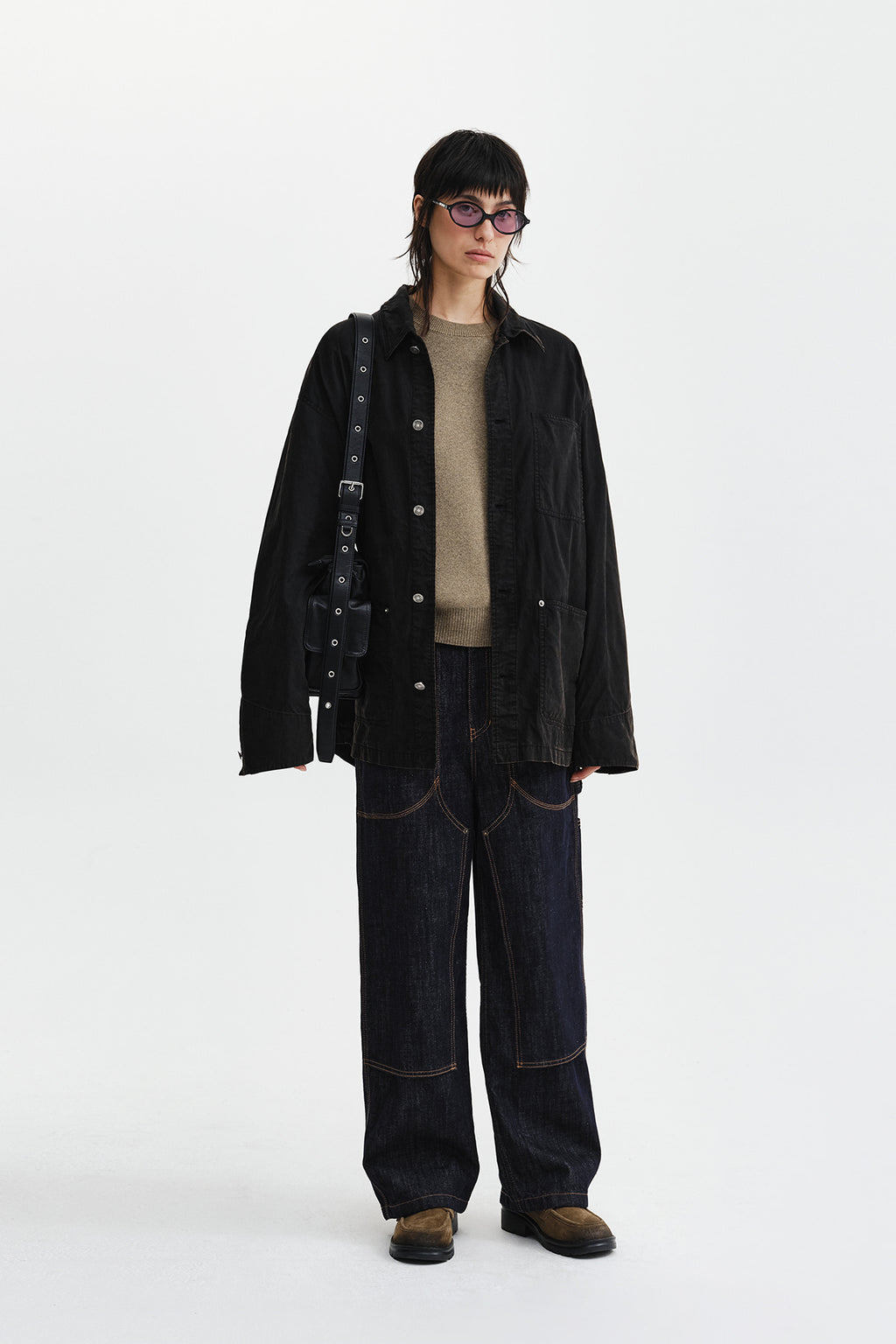 Matin Kim - Panel Stitch Denim Pants (Dark Navy) product image 10 | TRAB K-Fashion Australia