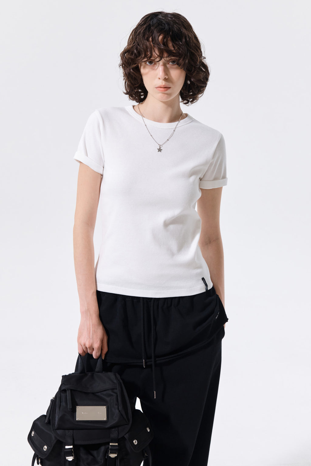Matin Kim - Label Detail Slim Fit Top (Ivory) product image 11 | TRAB K-Fashion Australia