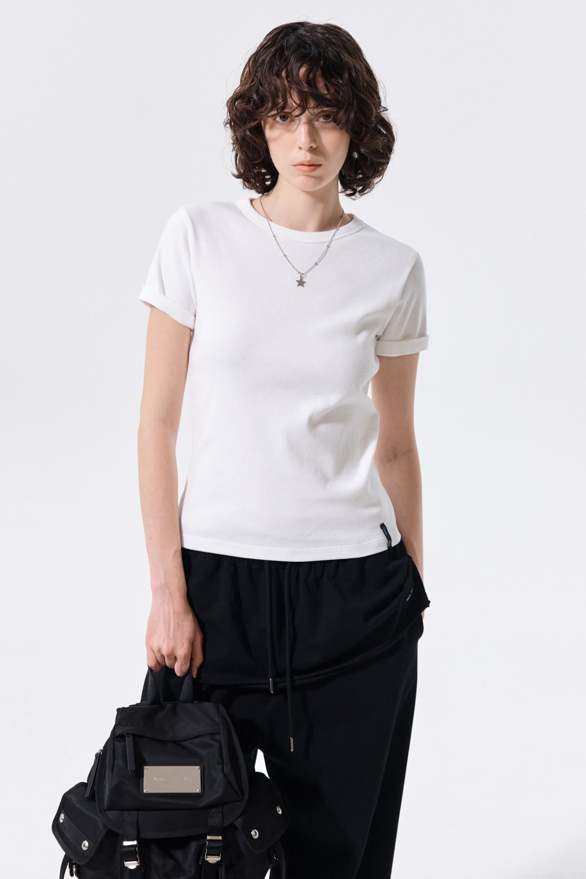 Matin Kim - Label Detail Slim Fit Top (Ivory) product image 11 | TRAB K-Fashion Australia