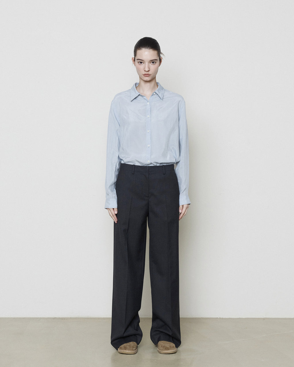 Brownyard - Cupro Shirt (Light Blue) product image 2 | TRAB K-Fashion Australia
