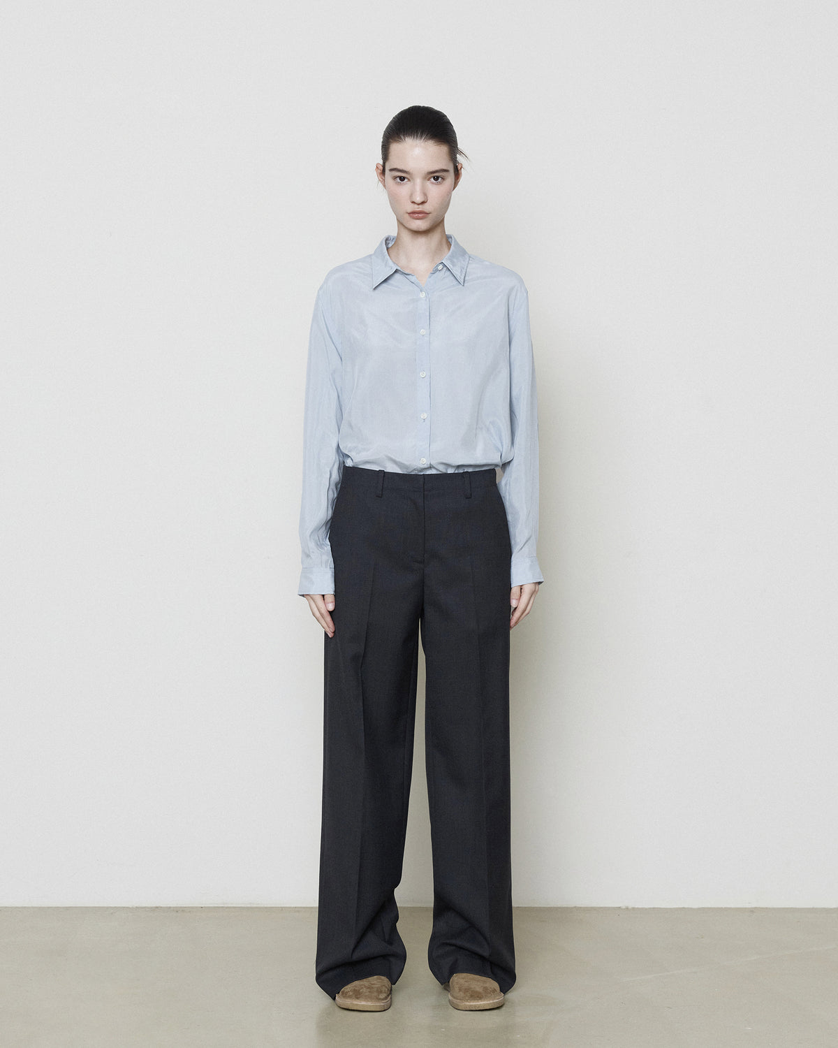 Brownyard - Cupro Shirt (Light Blue) product image 2 | TRAB K-Fashion Australia