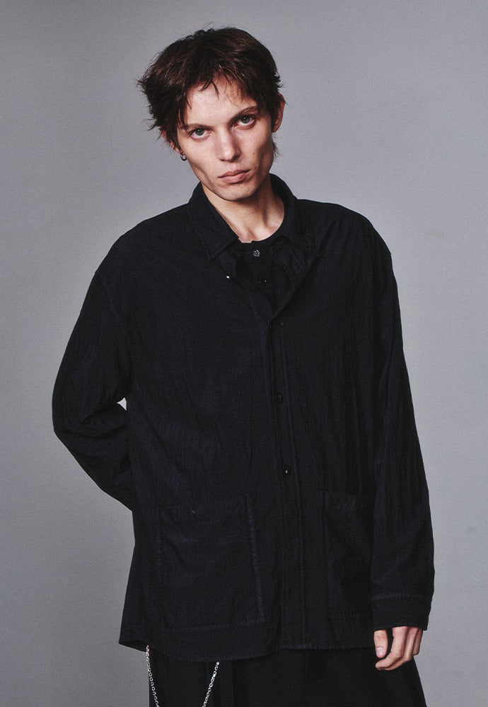 Art if acts - French Two Pocket Rayon Shirt (Faded Black) product image 1 | TRAB K-Fashion Australia