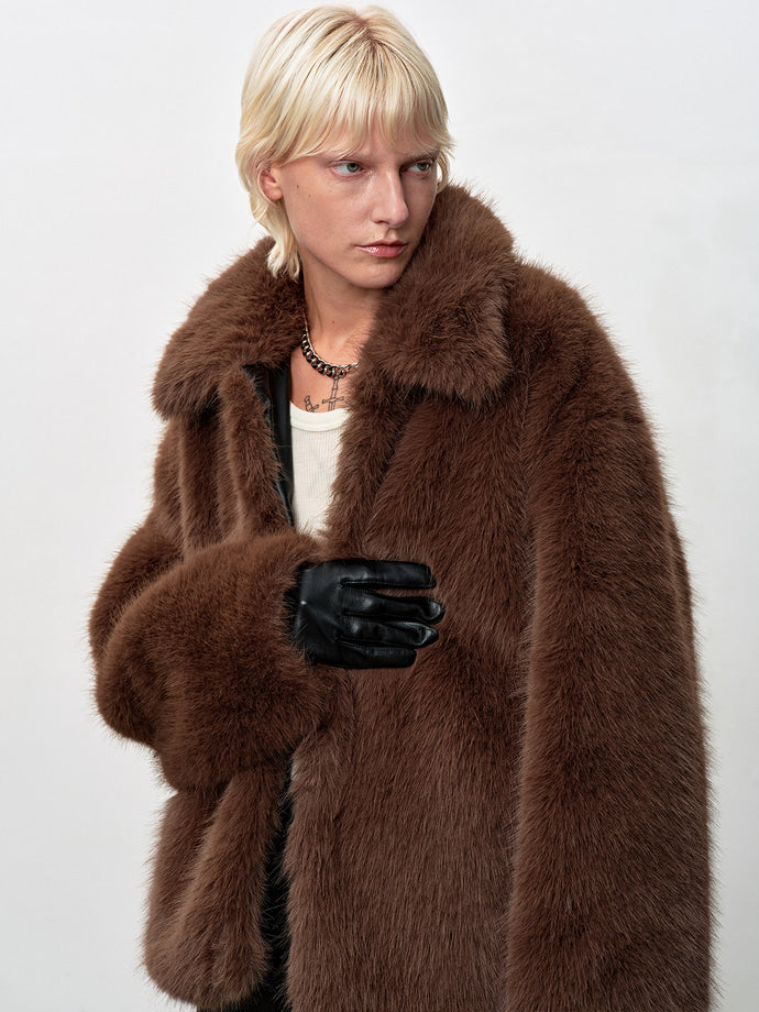 Tonywack - Faux Fur Relaxed Blouson (Mocha) product image 1 | TRAB K-Fashion Australia